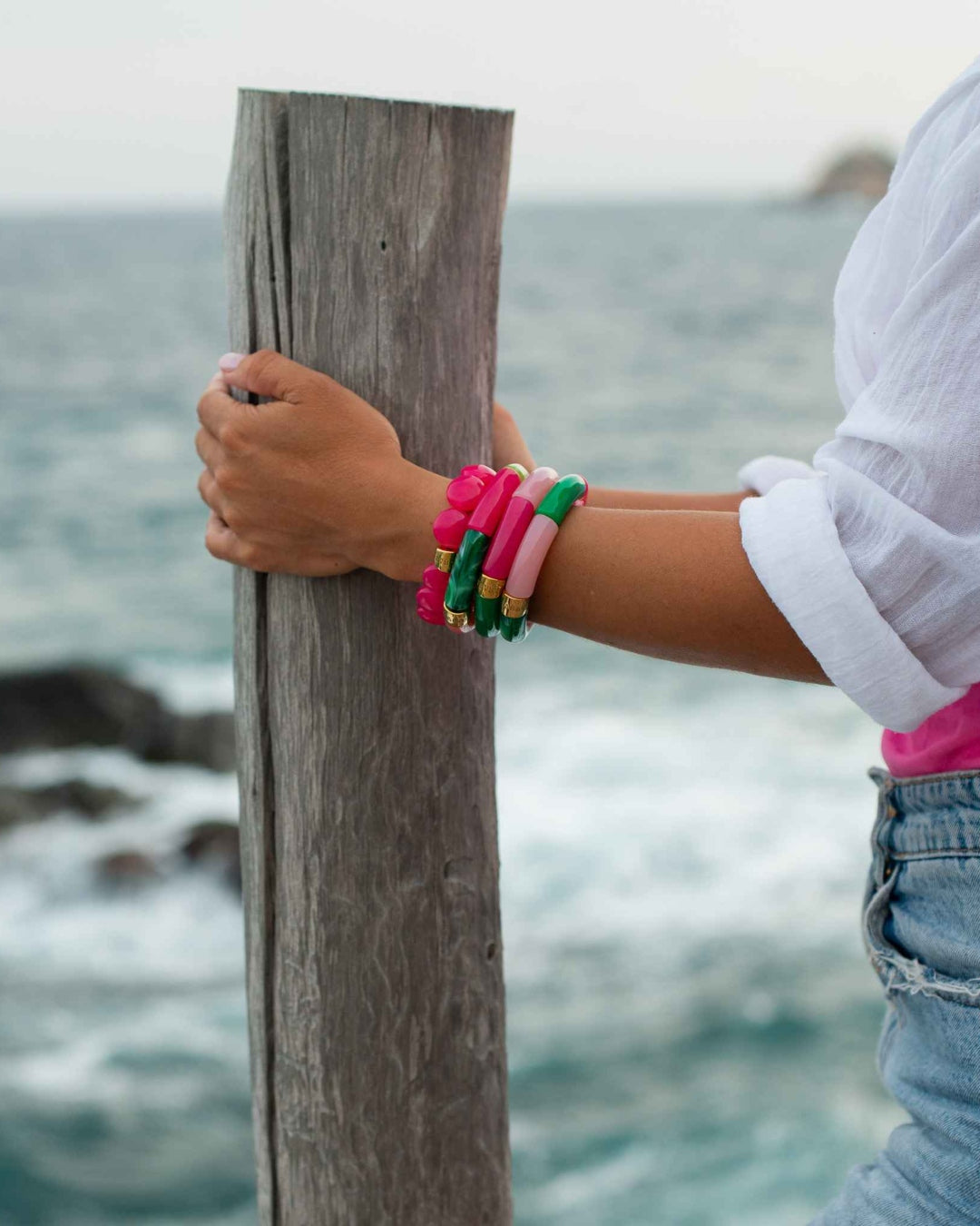 Colourful Resin Bracelet | Manda | Parabaya
