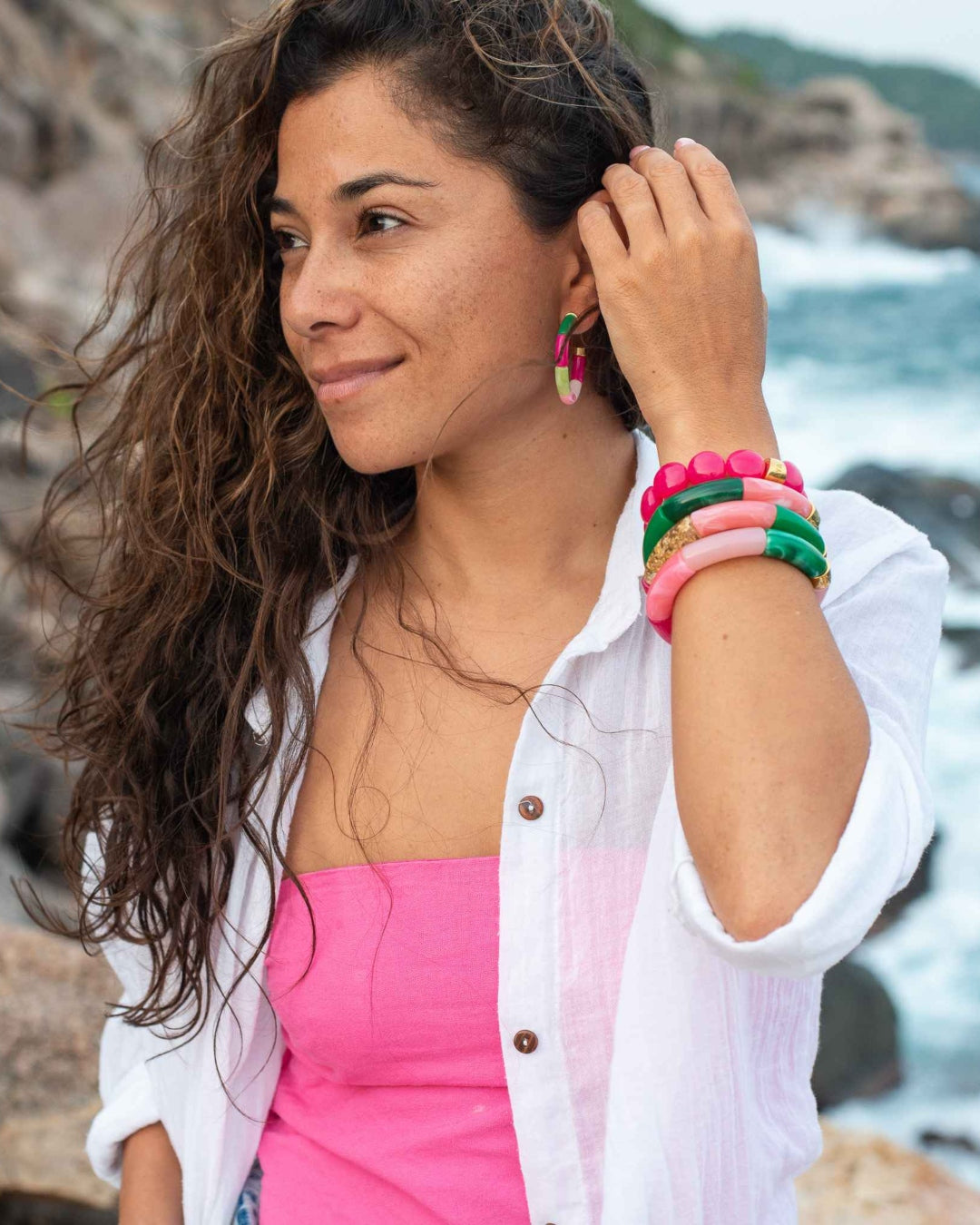 Colourful Resin Bracelet | Manda | Parabaya