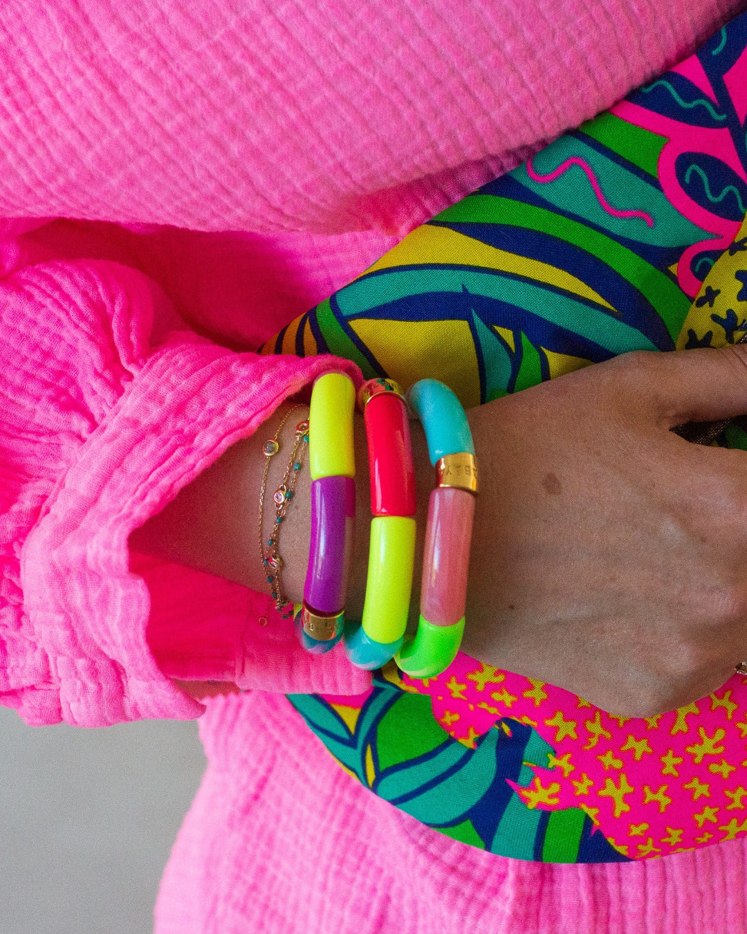 Colourful Resin Bracelet | Neon | Parabaya