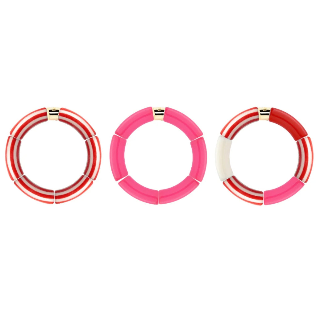 Colourful Resin Bracelet | Riviera Magenta | Parabaya