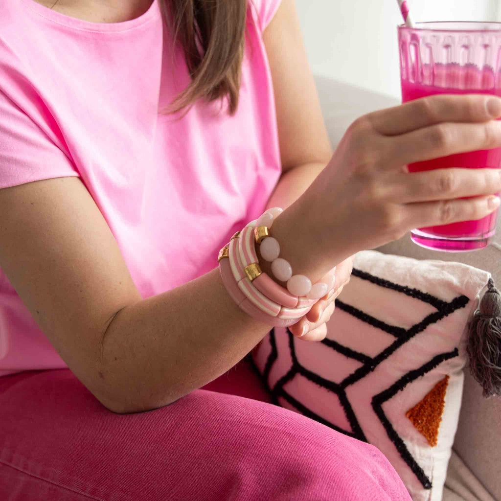 Colourful Resin Bracelet | Riviera Rosado | Parabaya