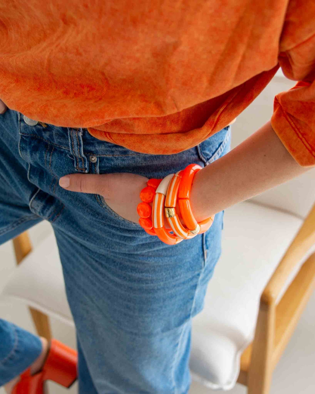 Colourful Resin Bracelet | Riviera Laranja | Parabaya