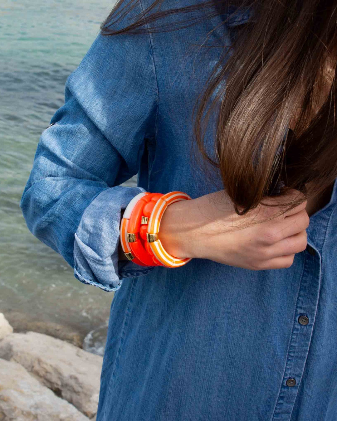 Colourful Resin Bracelet | Riviera Laranja | Parabaya