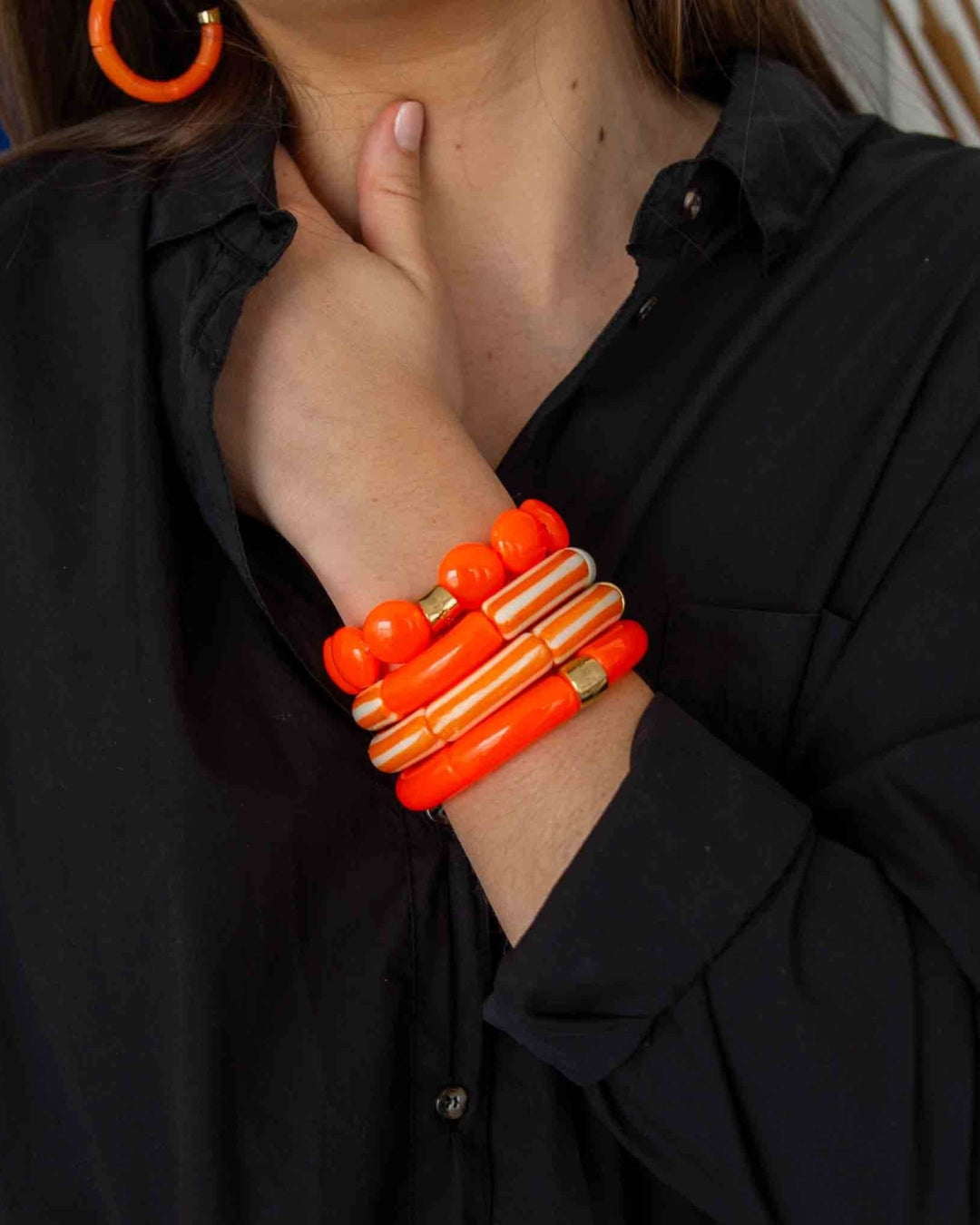 Colourful Resin Bracelet | Riviera Laranja | Parabaya