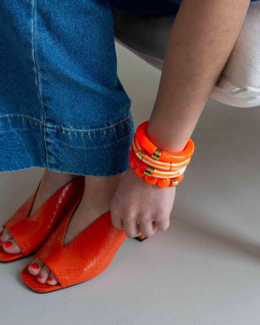 Colourful Resin Bracelet | Riviera Laranja | Parabaya