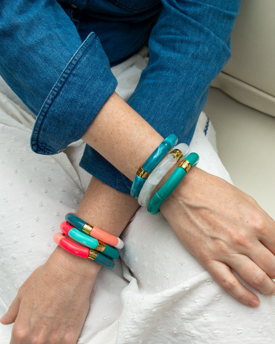 Colourful Resin Bracelet | Turquesa | Parabaya
