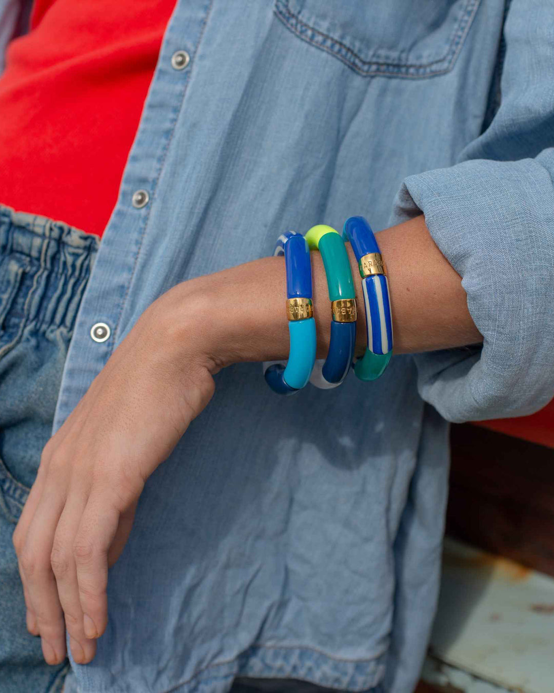 Colourful Resin Bracelet | Vela | Parabaya