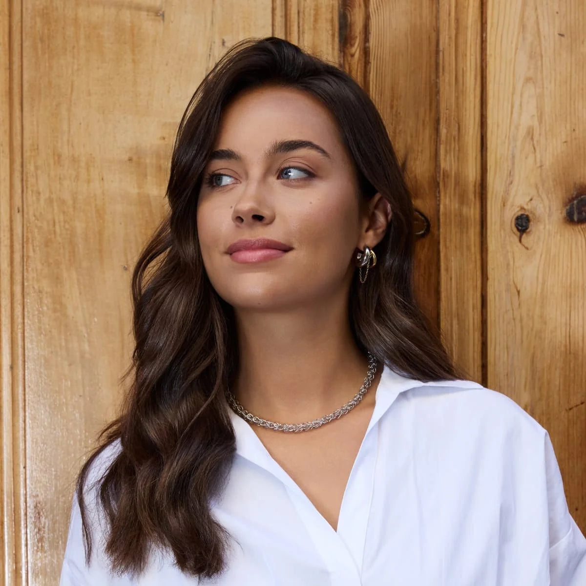Steel Multi Loop Chain Necklace | Anartxy
