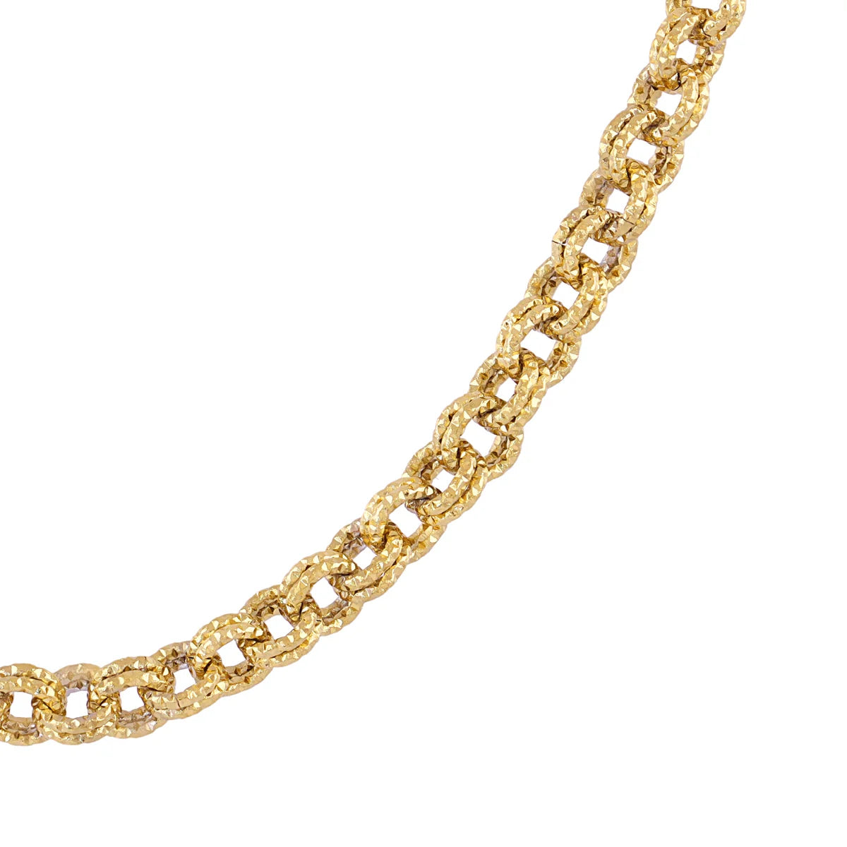 Steel Textured Double Link Chain Necklace | Anartxy