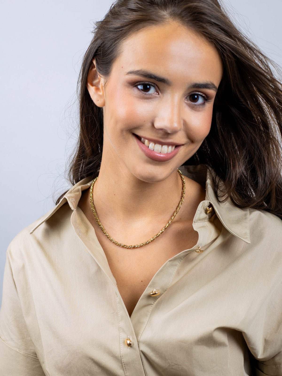 Steel Twist Wire Chain Necklace | Anartxy