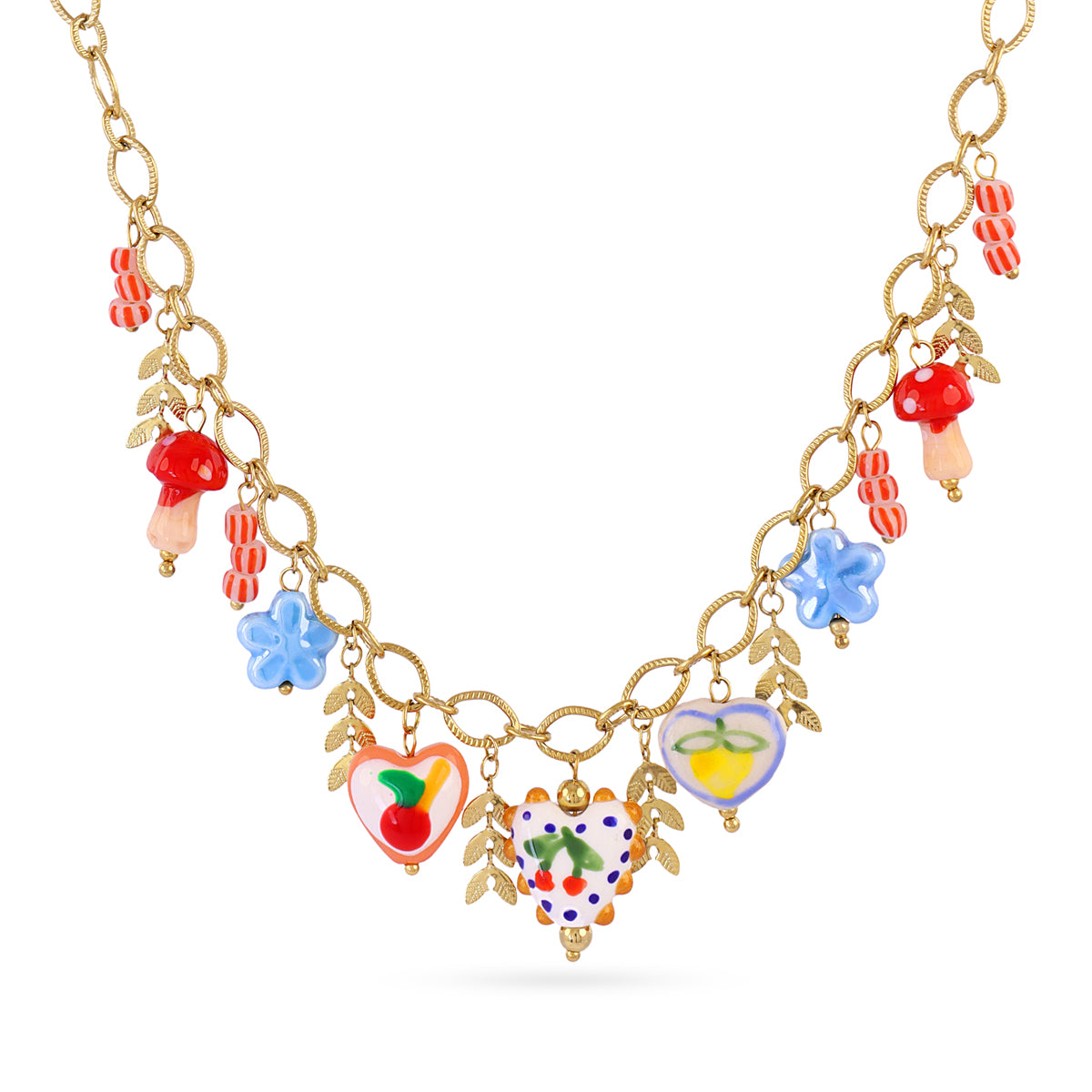 Steel Mosaic Charm Necklace | Anartxy