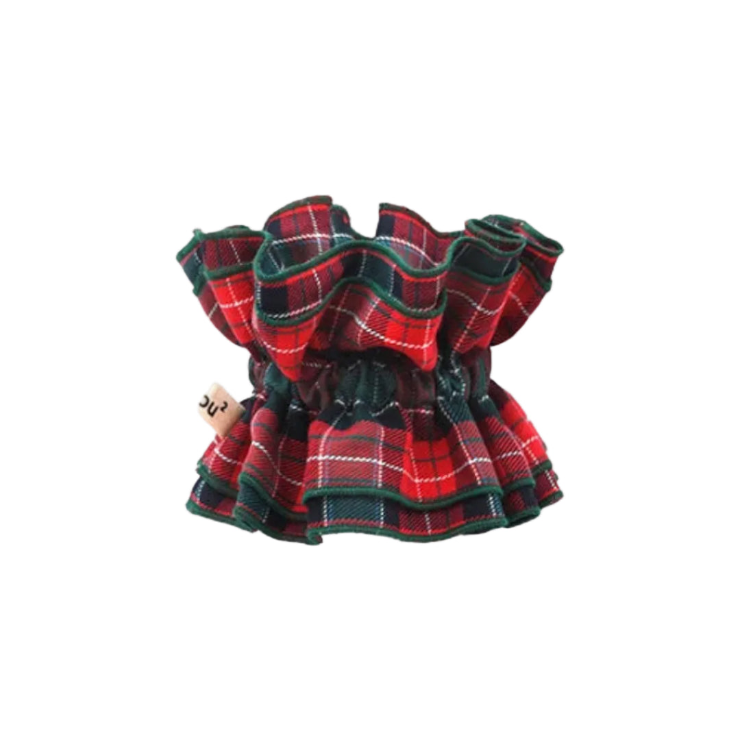 Maxi Hair Scrunchie | Red & Green Tartan | Chou²