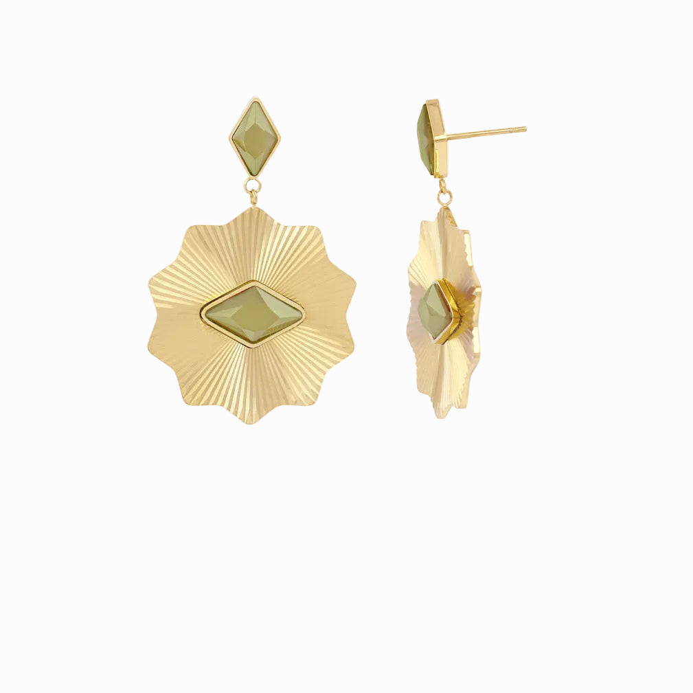 Steel Prisma Dangle Stud Earrings | Anartxy