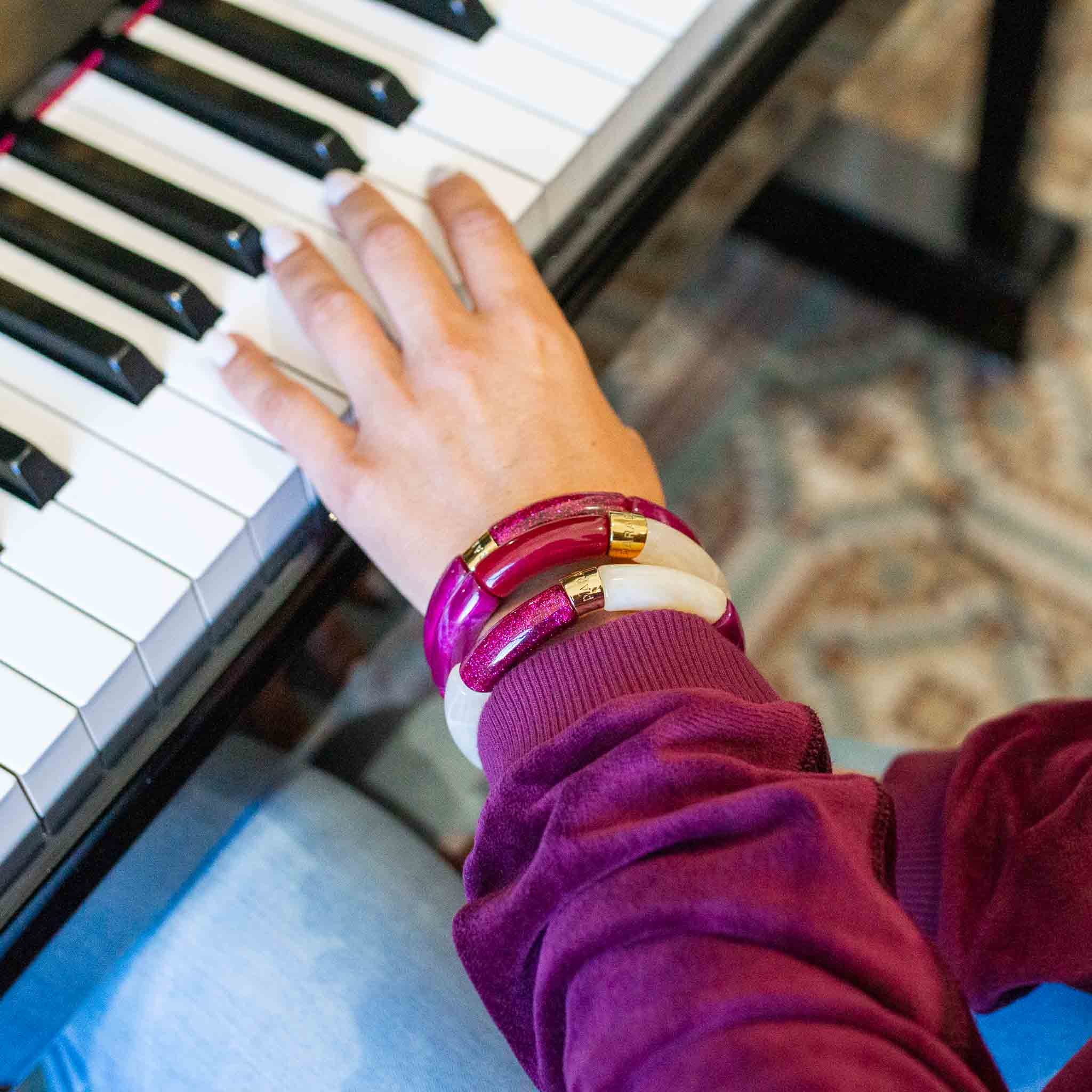 Colourful Resin Bracelet | Ameixa | Parabaya