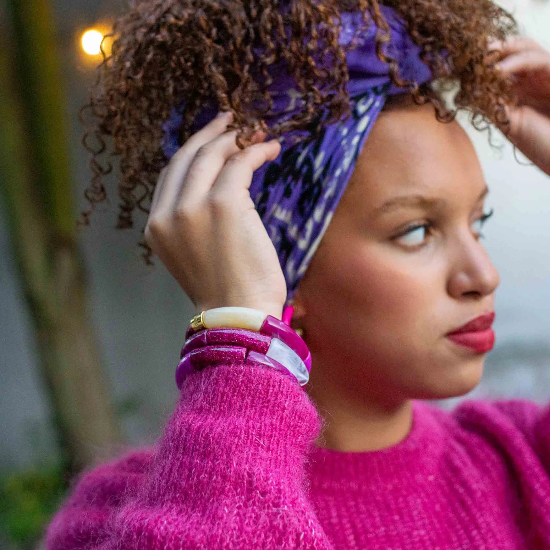 Colourful Resin Bracelet | Ameixa | Parabaya