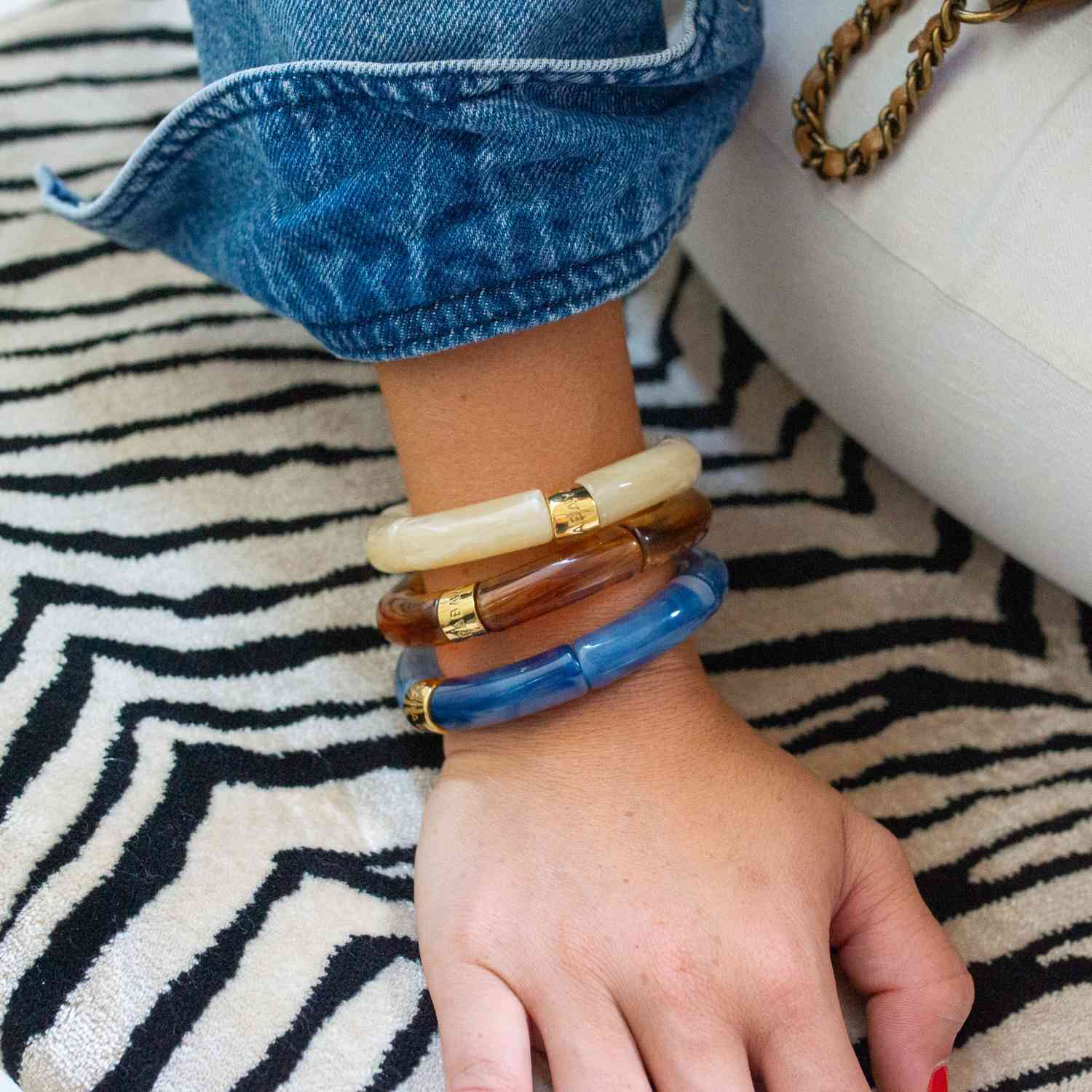 Colourful Resin Bracelet | Igarape Mono | Parabaya