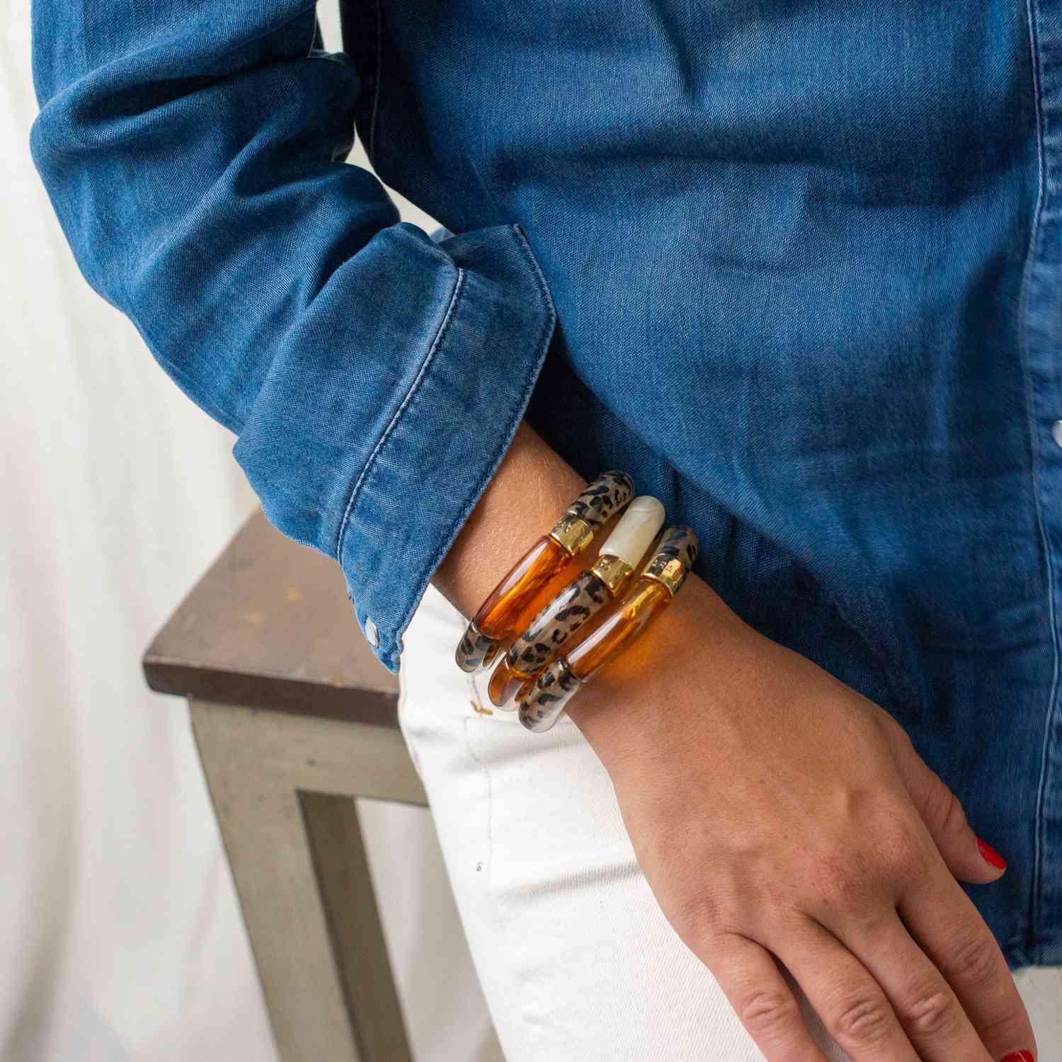 Colourful Resin Bracelet | Feli | Parabaya