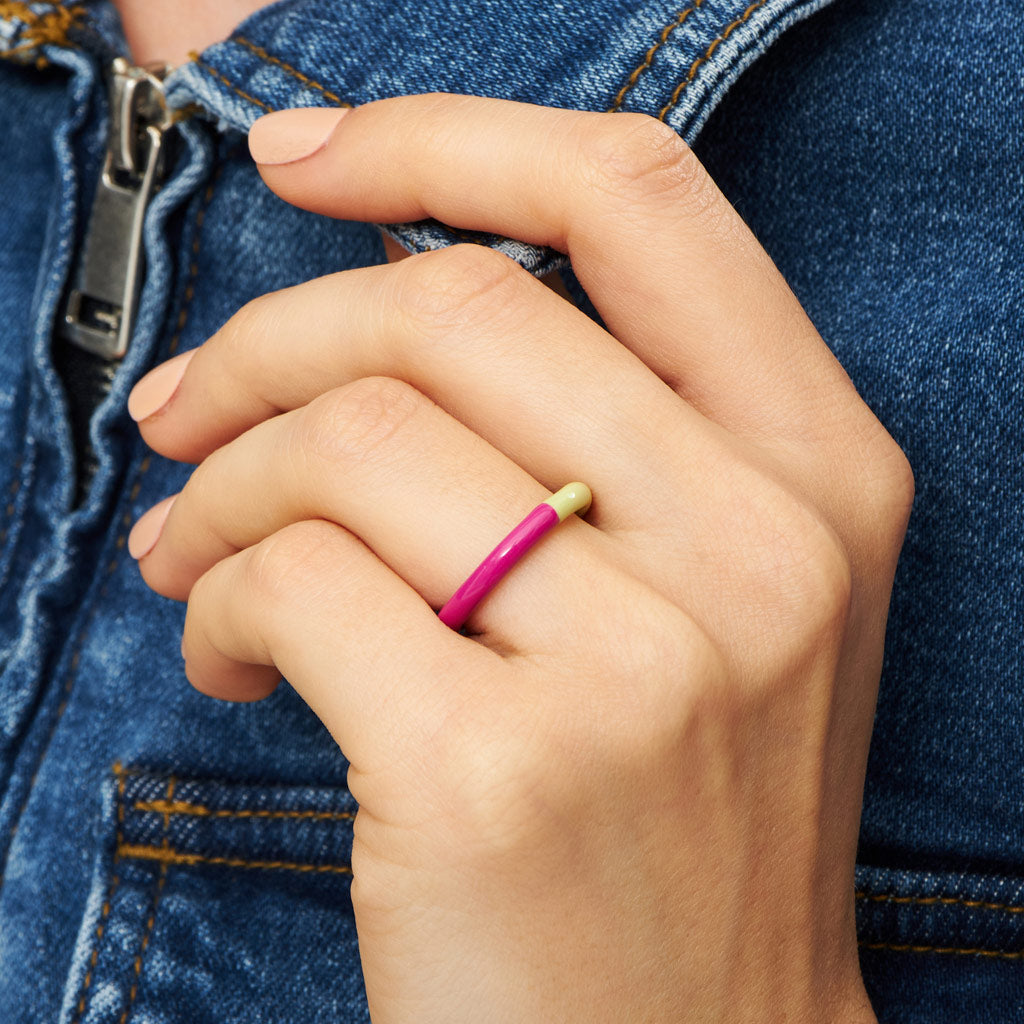 Enamel Double Colour Ring | Lulu Copenhagen