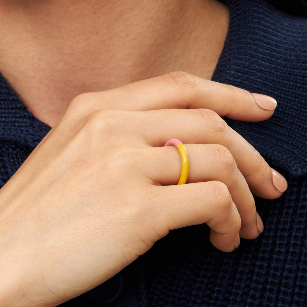 Enamel Double Colour Ring | Lulu Copenhagen
