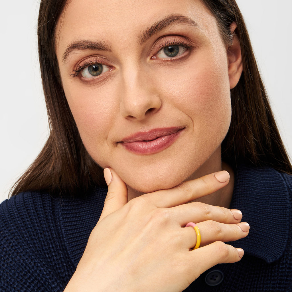 Enamel Double Colour Ring | Lulu Copenhagen