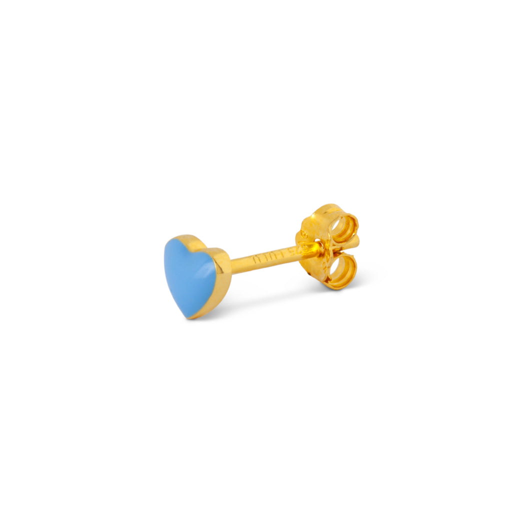 Enamel Love Heart Single Stud Earring Lulu Copenhagen