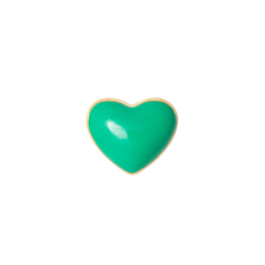 Enamel Love Heart Single Stud Earring Lulu Copenhagen