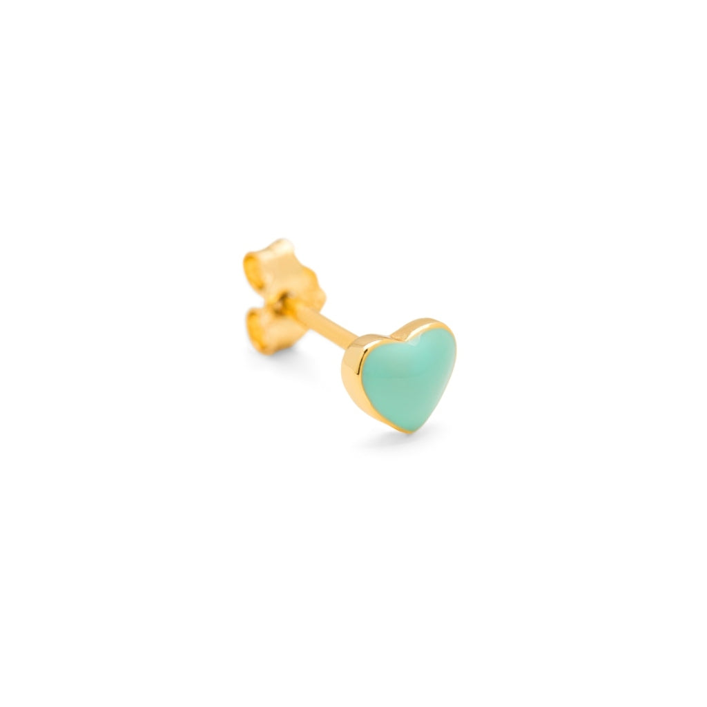 Enamel Love Heart Single Stud Earring | Love U | Lulu Copenhagen
