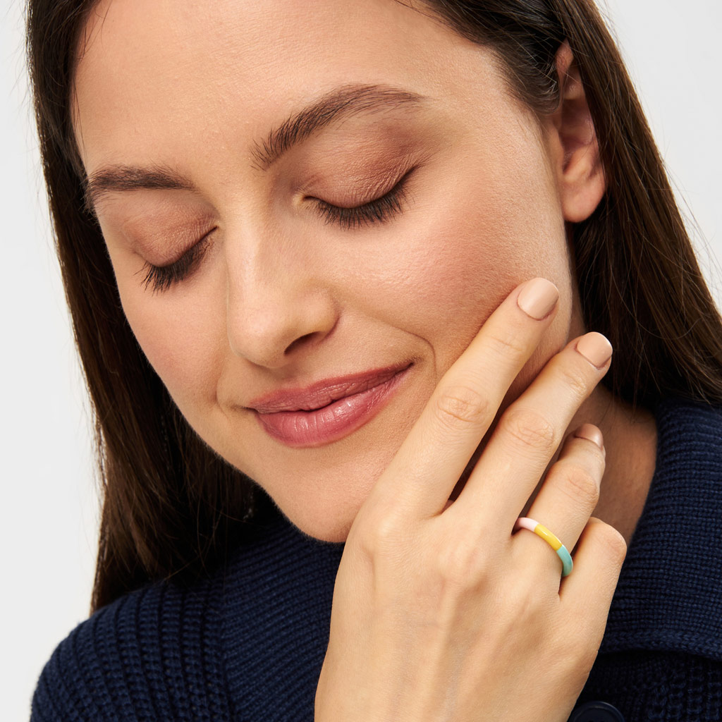 Enamel Triple Colour Ring | Lulu Copenhagen