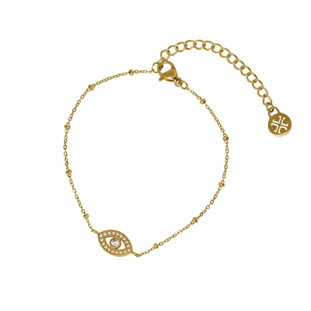 Evil Eye Beaded Chain Bracelet | Anartxy