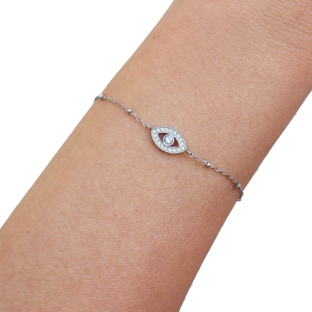 Evil Eye Beaded Chain Bracelet | Anartxy