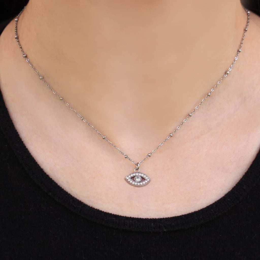 Evil Eye Beaded Chain Necklace | Anartxy