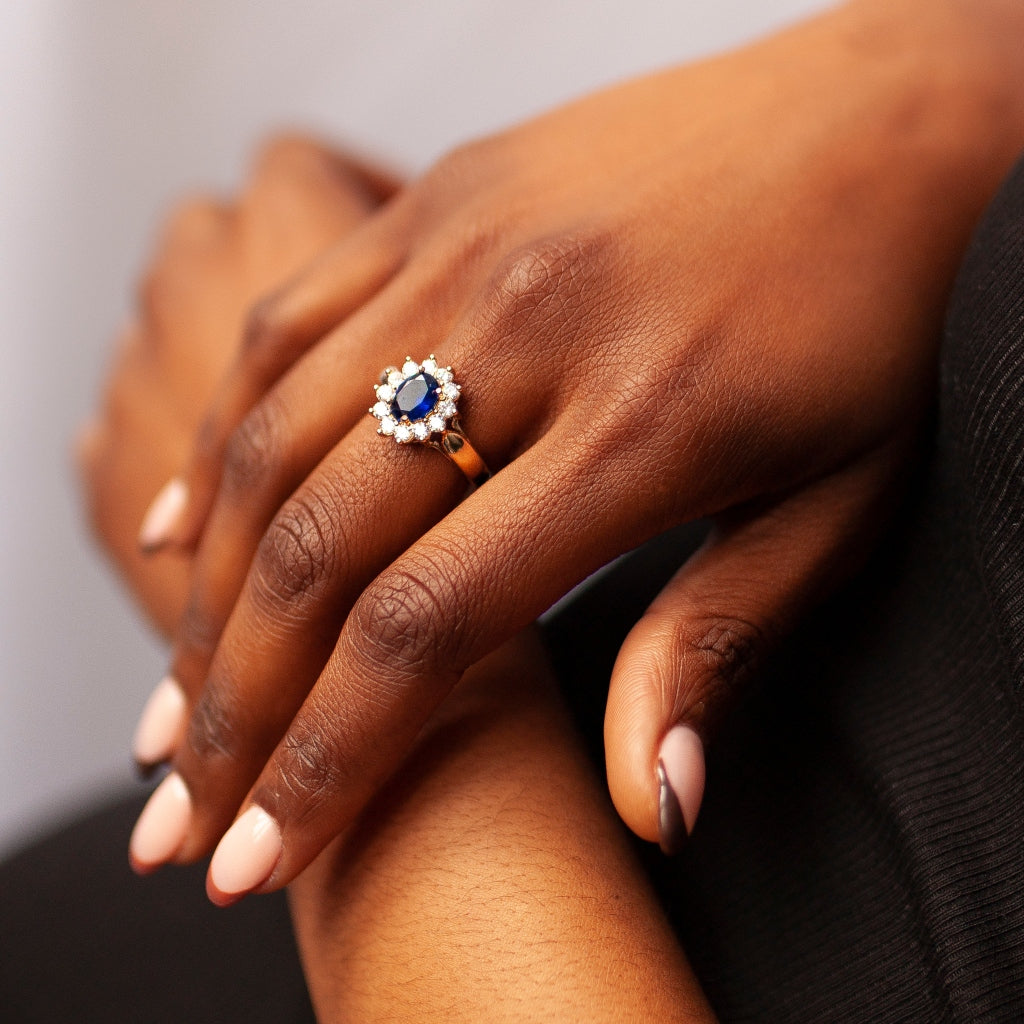 18ct Gold Plated Large Cluster Ring | Florina