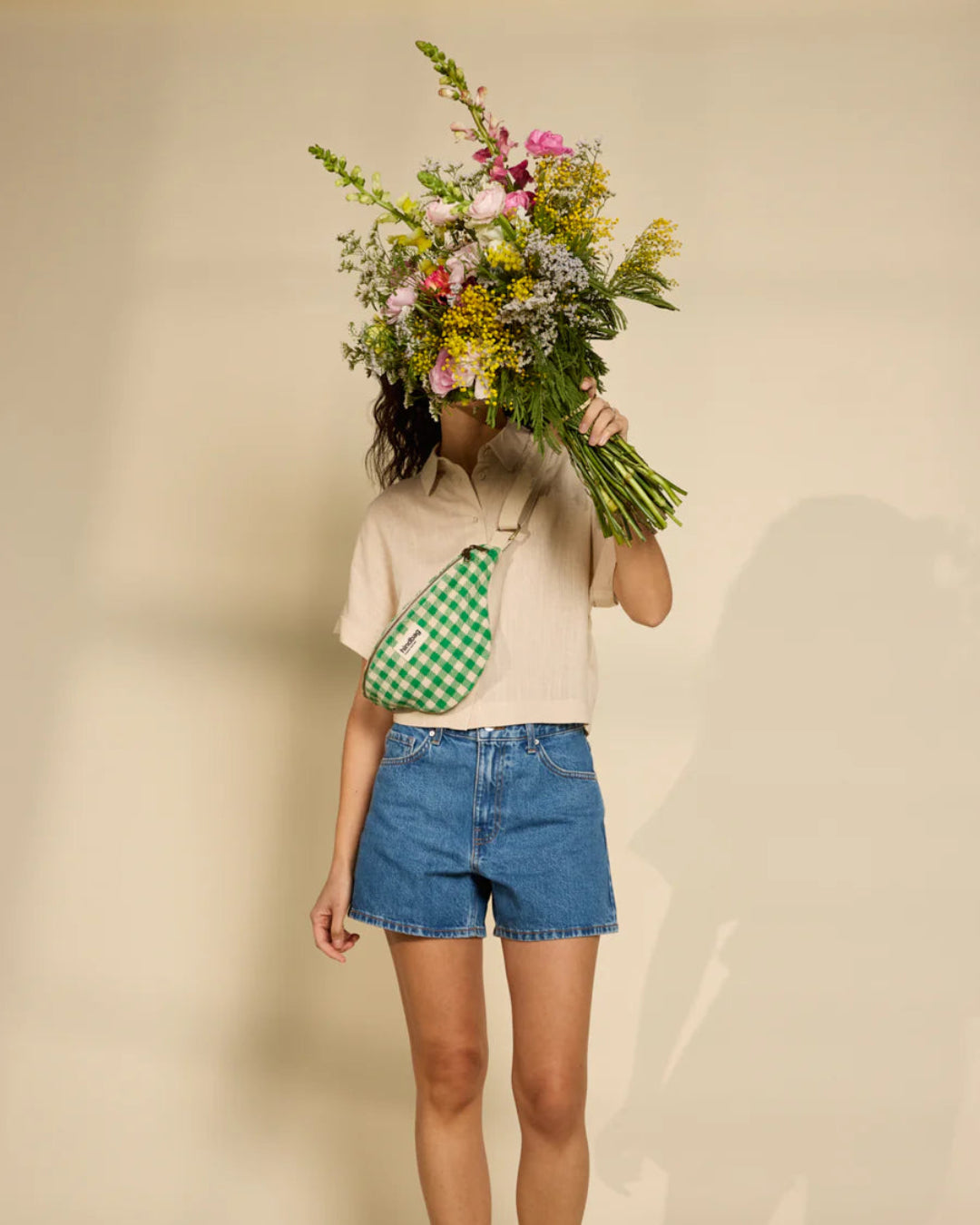 Gingham Banana Bag | Olivia | Hindbag