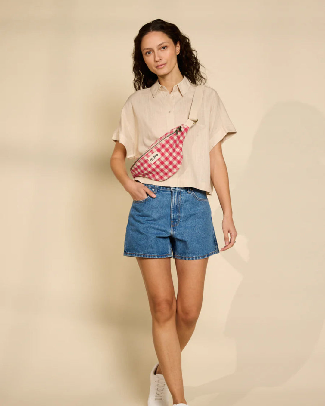 Gingham Banana Bag | Olivia | Hindbag