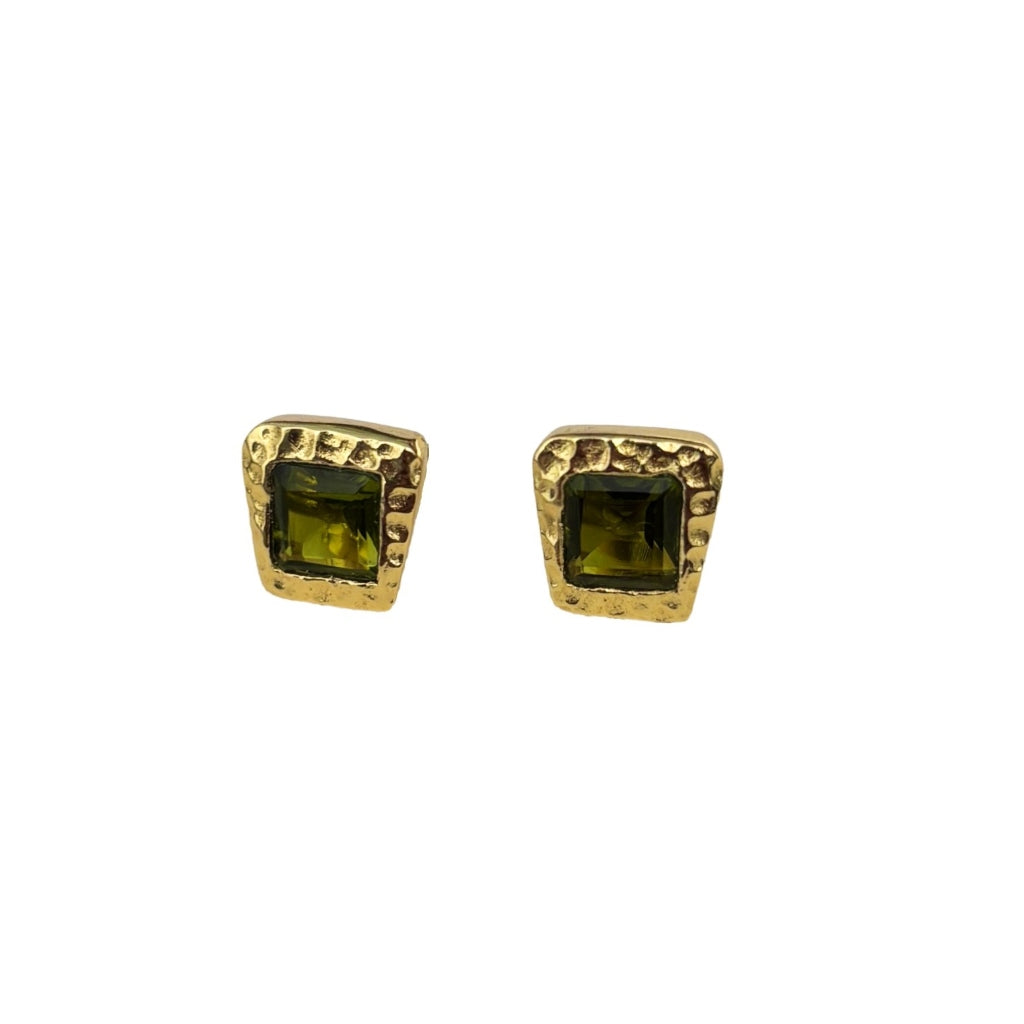 Gold Asymmetrical Stud Earrings | Aria | Noyre