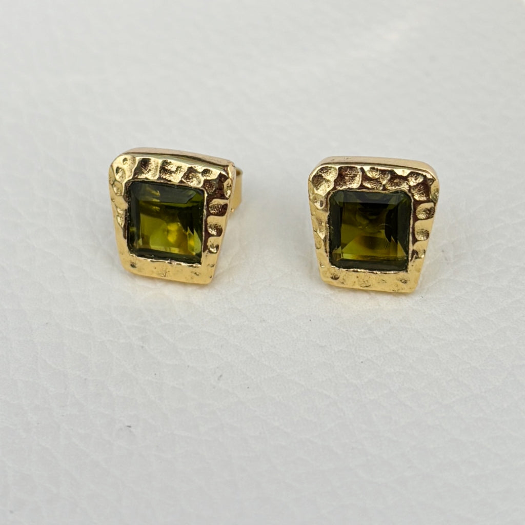 Gold Asymmetrical Stud Earrings | Aria | Noyre