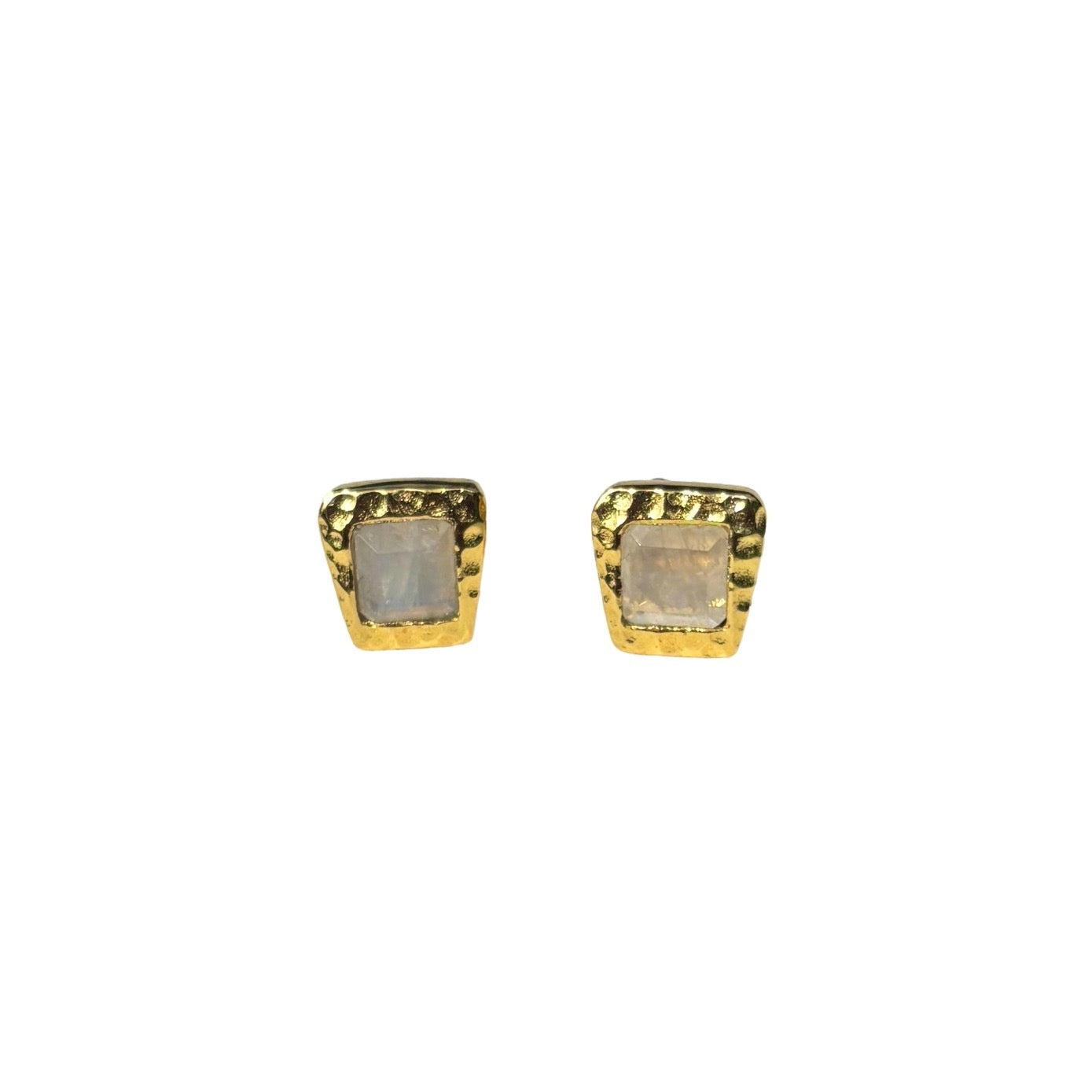 Gold Asymmetrical Stud Earrings | Aria | Noyre