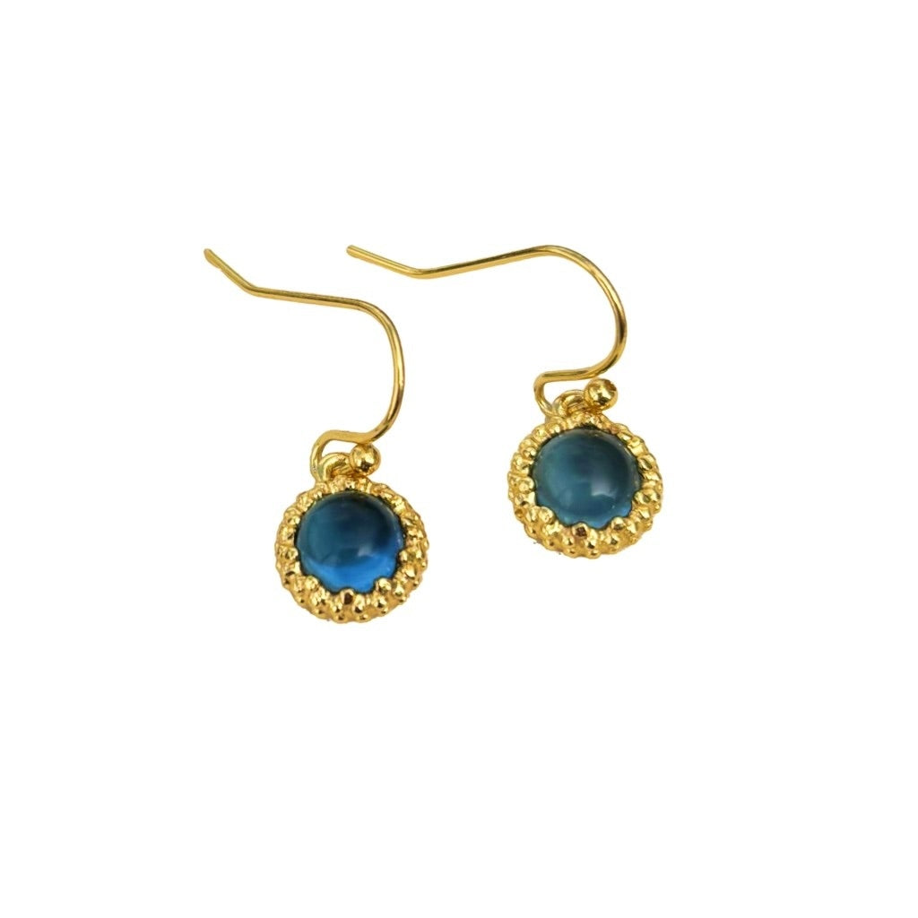 Gold Circle Drop Earrings