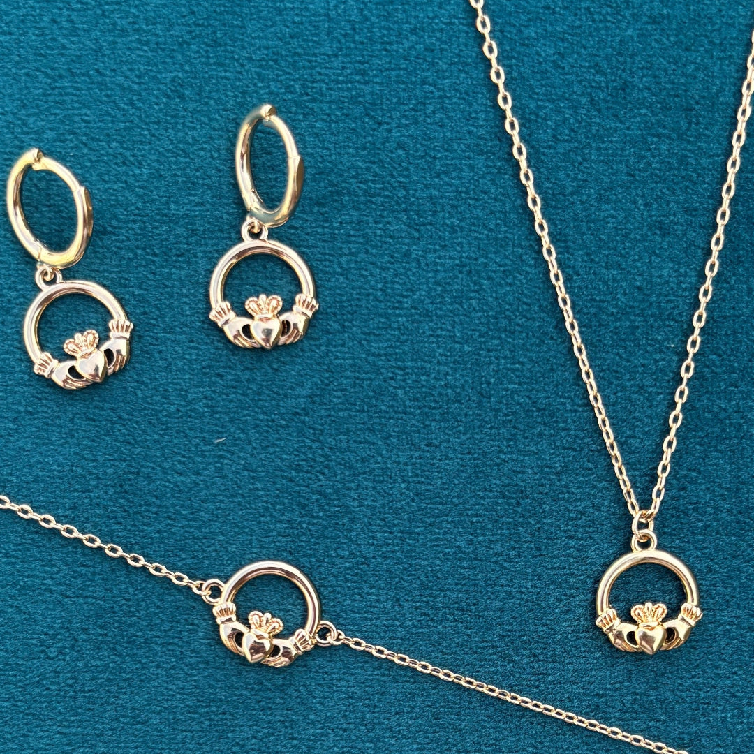 18ct Gold Plated Claddagh Necklace | Tara