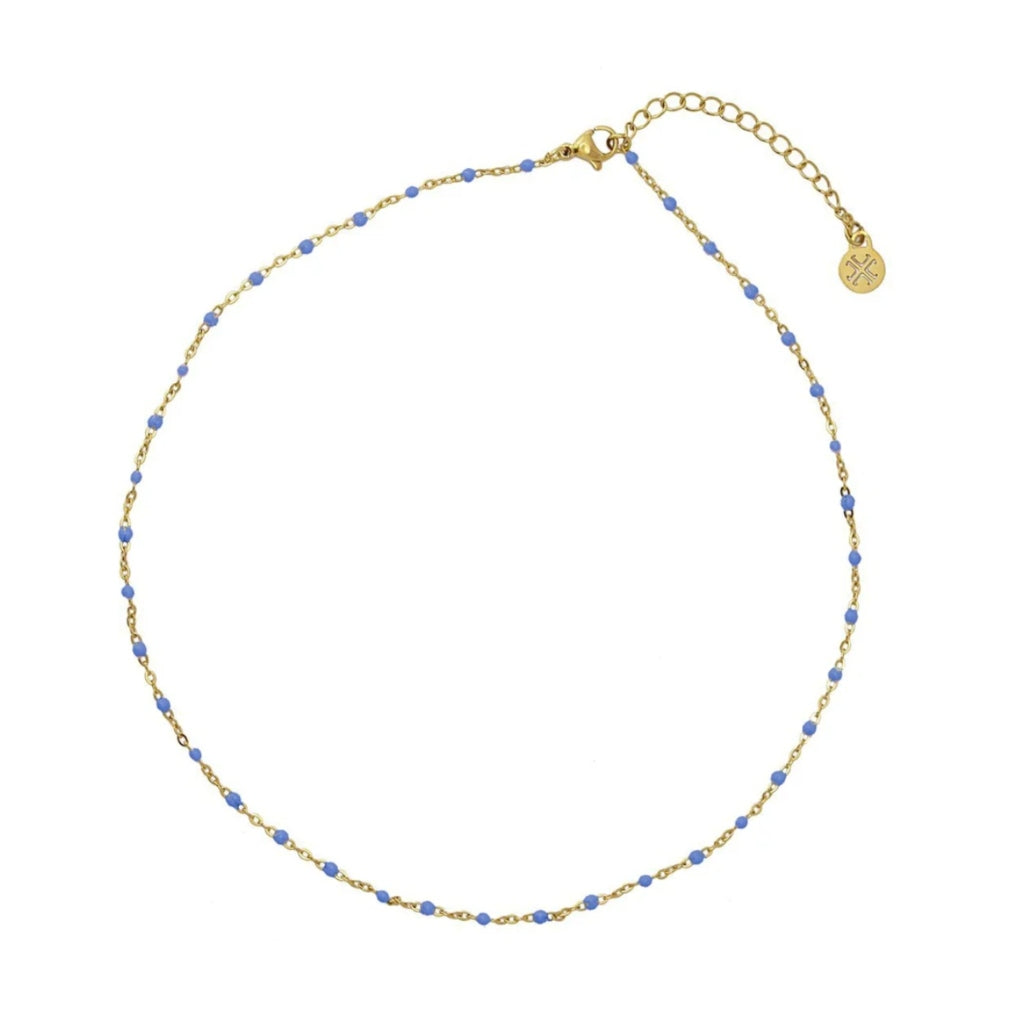 Gold Colour Beaded Chain Necklace | Anartxy