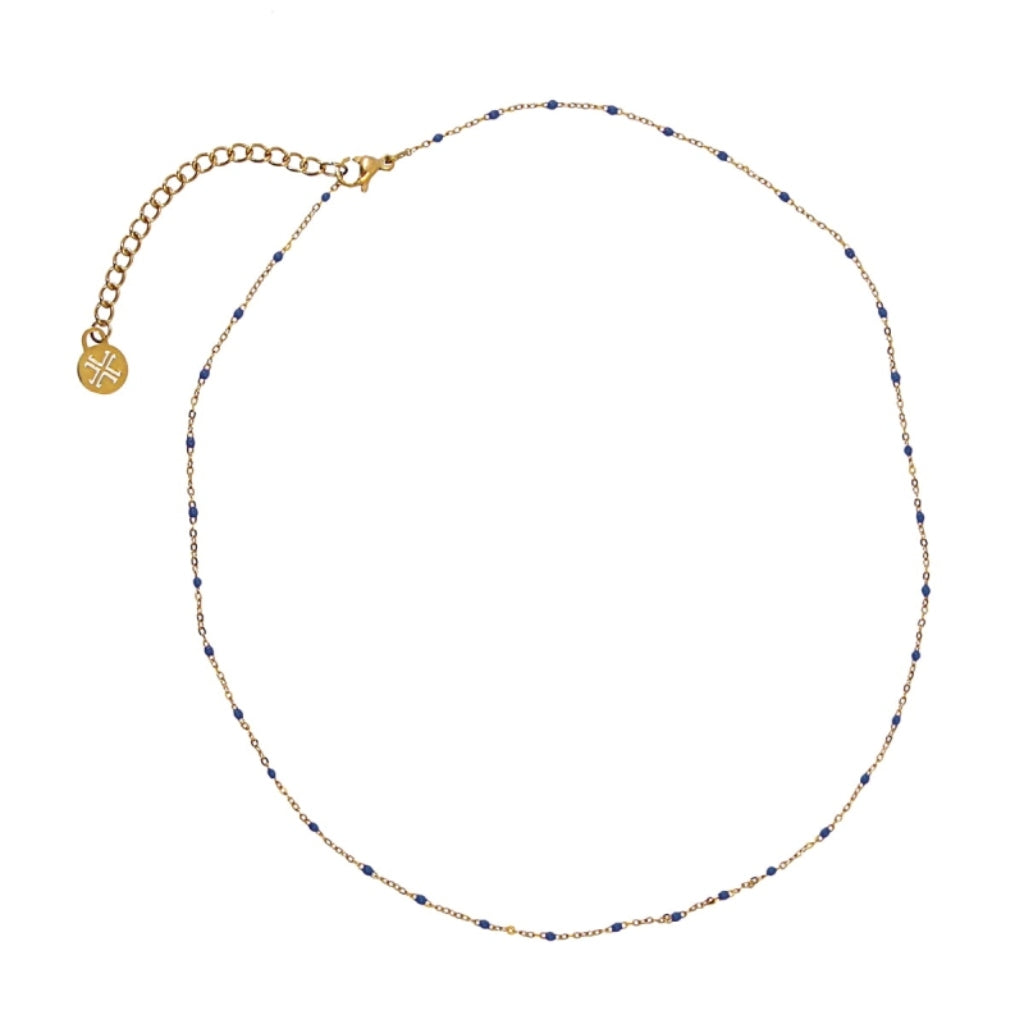 Gold Colour Beaded Chain Necklace | Anartxy