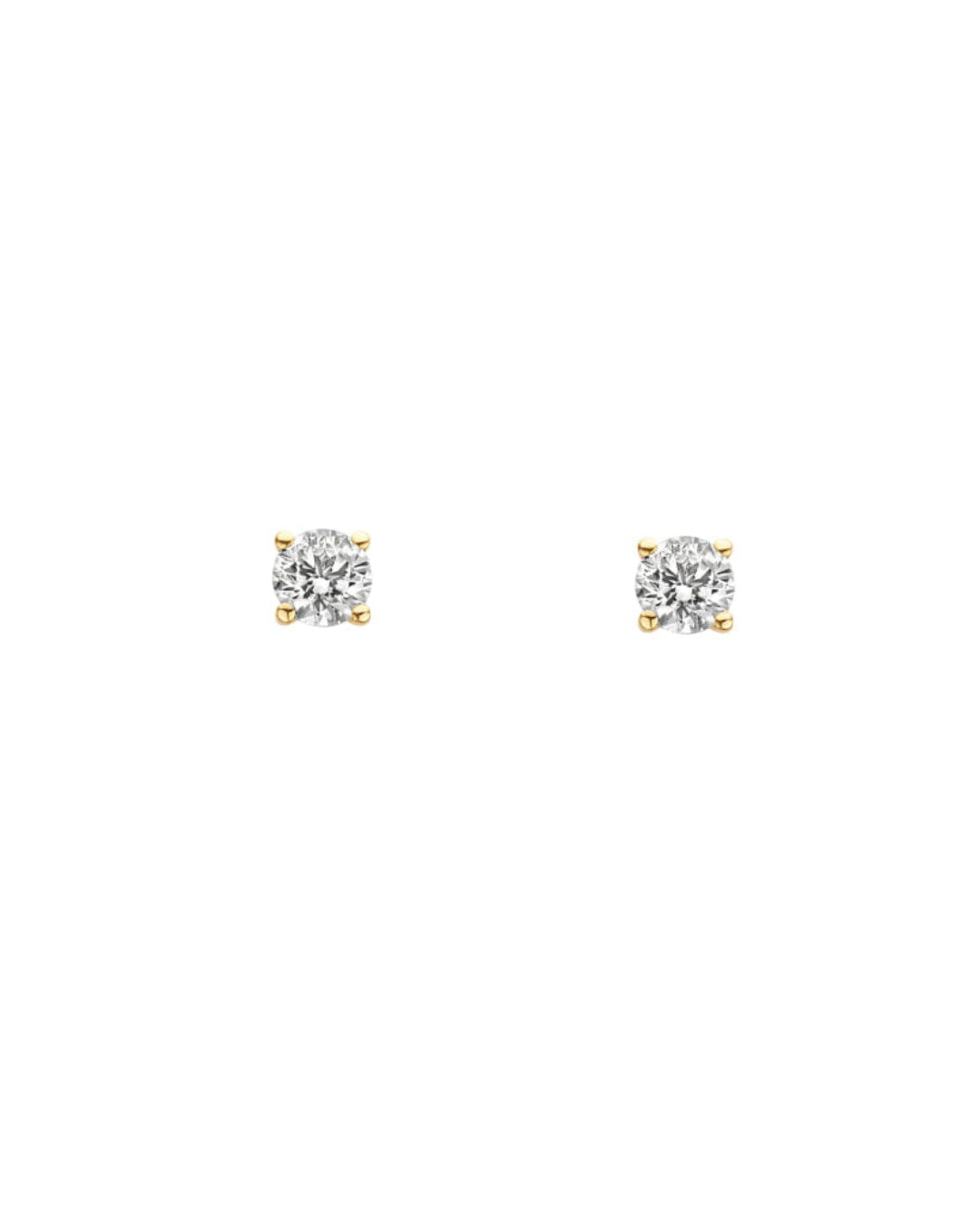 18ct Gold Plated Coloured Stone Stud Earrings | Maude