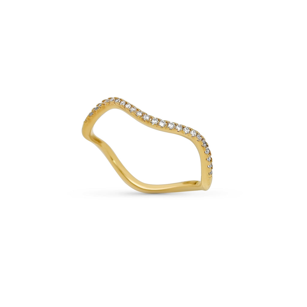 Gold Delicate Wave Ring