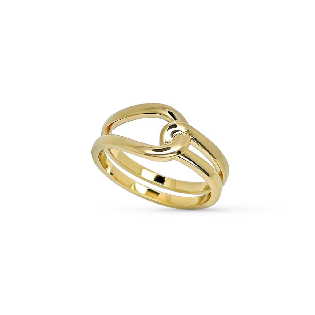 Gold Double Band Knot Ring