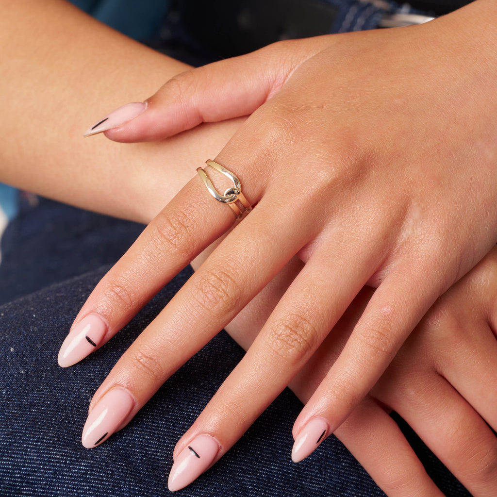 Gold Double Band Knot Ring