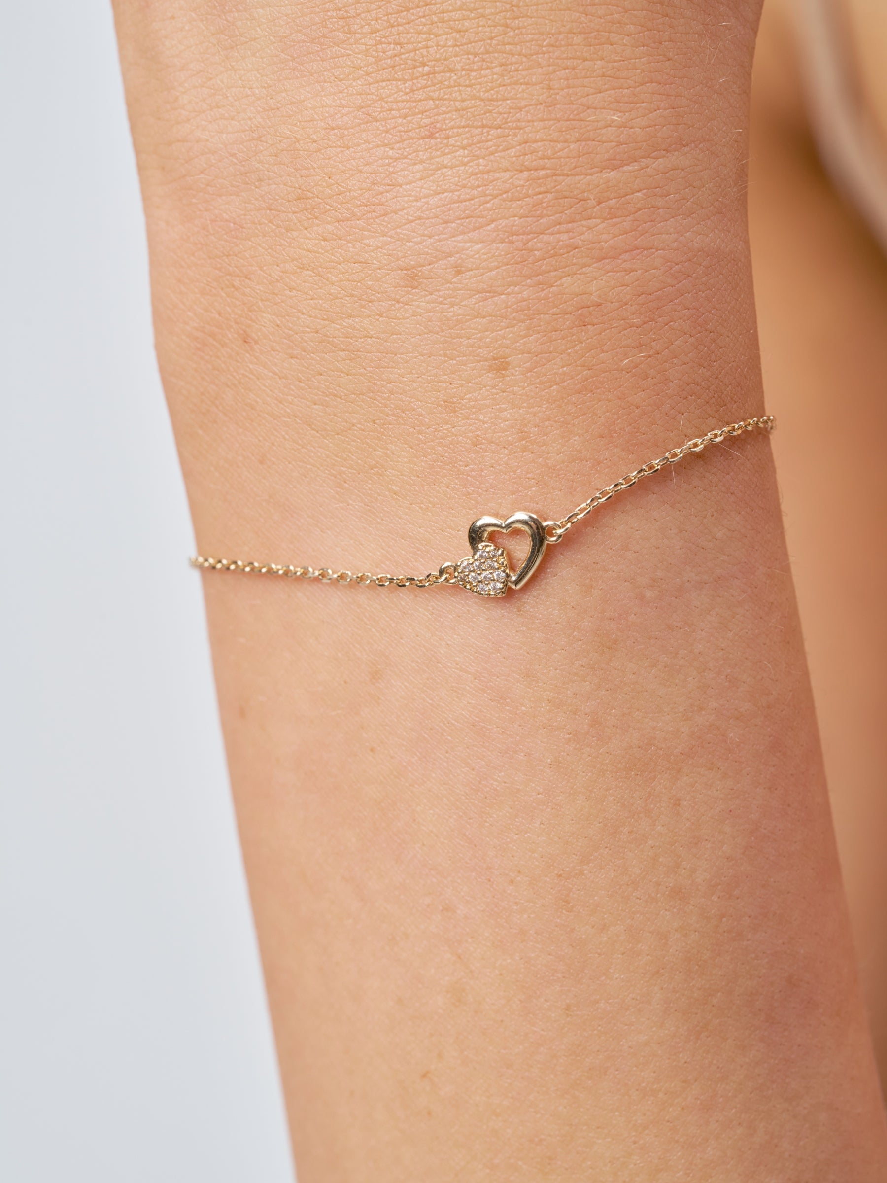 Gold Double Heart Bracelet | Effy