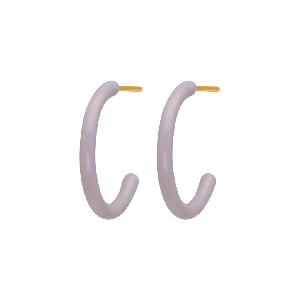 Gold Enamel Coloured Hoop Earrings