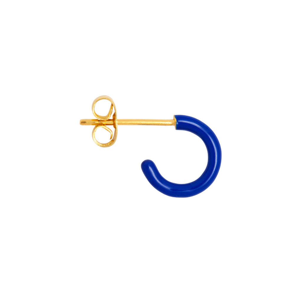 Gold Enamel Coloured Single Hoop Earring