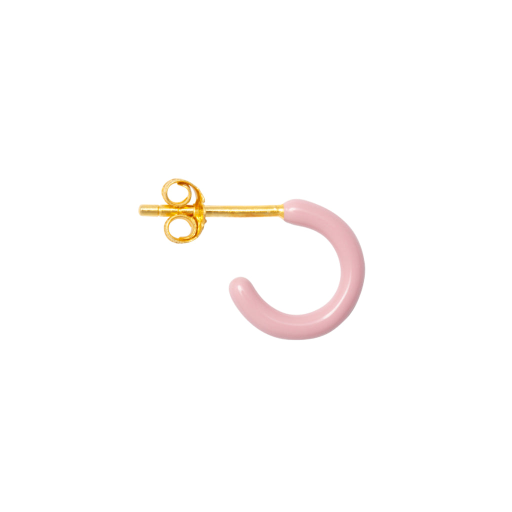 Gold Enamel Coloured Single Hoop Earring