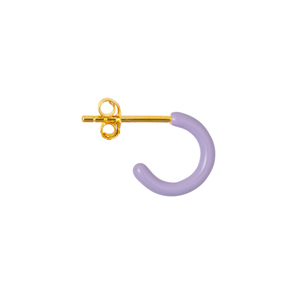 Gold Enamel Coloured Single Hoop Earring